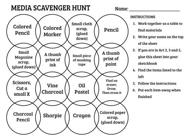 Media Scavenger Hunt